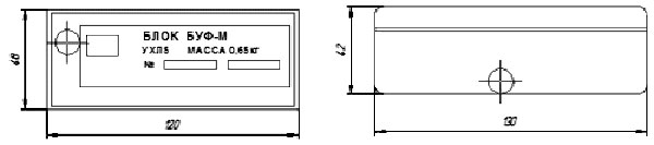 Габаритные размеры блока БУФ-М