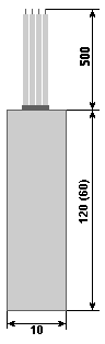 Габаритные размеры датчика ТСП-209
