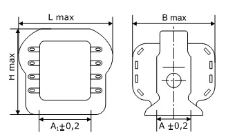Схема габаритных размеров трансформаторов ТО