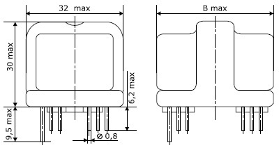 Схема габаритных размеров трансформаторов ТП