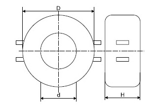 Схема габаритных размеров трансформатора ТТН