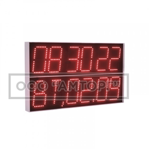 Светодиодные часы-календарь ЧК-125/125-КВ фото 1