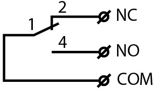 Рис.2. Схема подключения микровыключателя D4MC-2020