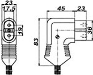 Рис.1. Габаритный чертеж разъема термостойкого (ZA 729 Si) - TX1006