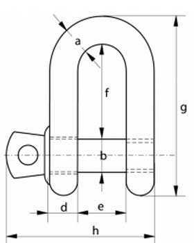 Рис.1.Схема скобы такелажной G-4151