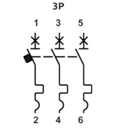 "Схема принципиальная выключателя FB1-125 ECO 2P С80"