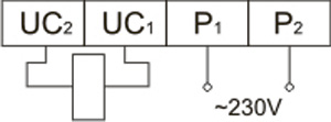 Рис.1. Схема расцепителя минимального напряжения F/UV 1 левого